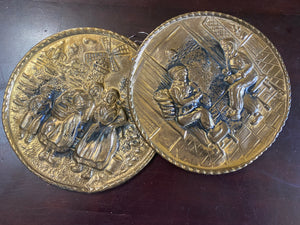VTED1-358 Set of 2 Hammered Copper Wall Plates