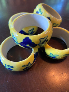 VTLD1-152 Hand Painted Porcelain Napkin Rings