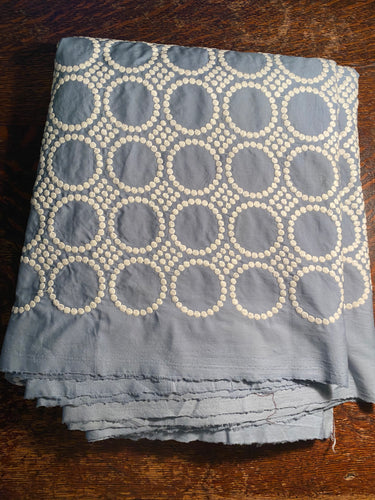 VTLD1-243 Fabric - Machine Embroidered Geo Pattern