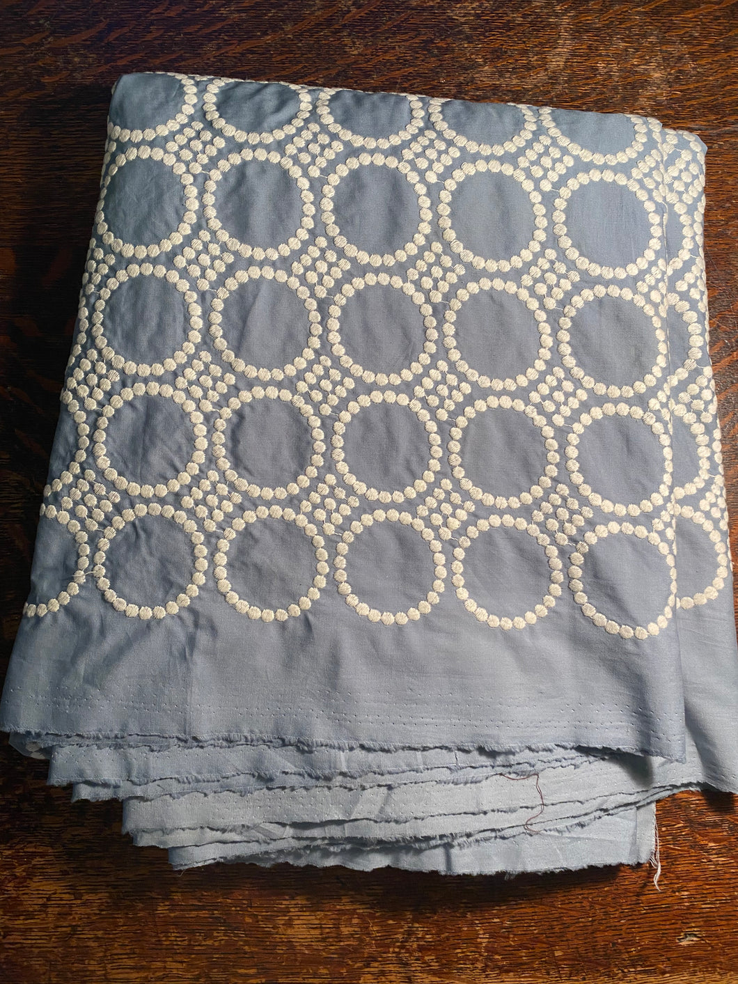 VTLD1-243 Fabric - Machine Embroidered Geo Pattern