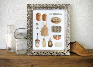 AI1-272 Art Print "Vintage Bakery Tool"