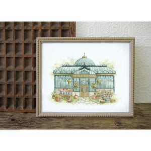 AI1-265 Art Print "Small Town Greenhouse Florist"