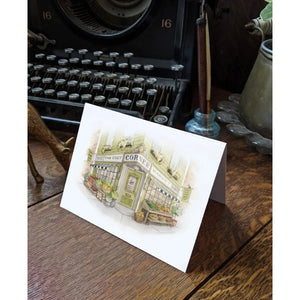 AI1-038 Greeting Note Cards "Small Town Corner Store"