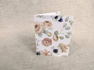 AI1-051 Greeting Note Cards "Blush Botanical Floral"