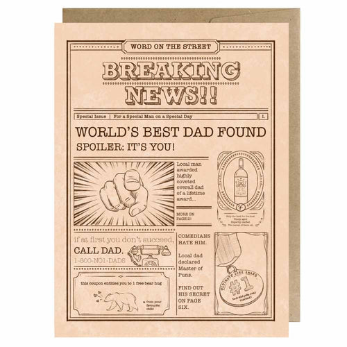 TPN-060 Breaking Dad News Greeting Card