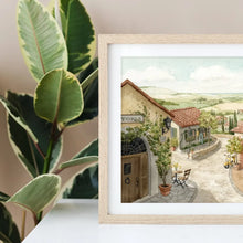 AI1-295 Art Print "Italy Inspired Fictional Village"