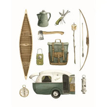 AI1-277 Art Print "Vintage Trailer Camping"