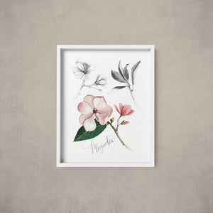 AI1-236 Art Print "Yellow Magnolia Flower"