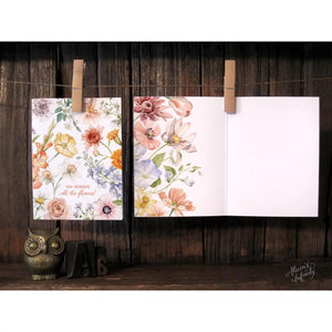 AI1-032 Greeting Note Cards "You deserve all the Flowers"