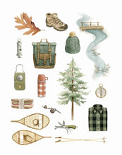 AI1-231 Art Print "Hiking Gear Flat Lay"