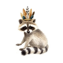 AI1-214 Art Print "Feather Crown Raccoon"