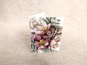 AI1-052 Greeting Note Cards "Mauve Peony & Succulent"
