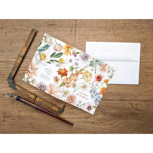 AI1-032 Greeting Note Cards "You deserve all the Flowers"