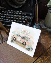 AI1-035 Greeting Note Cards "Small Town Vintage Ice Cream Truck"