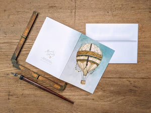 AI1-064 Greeting Note Cards "Hot Air Balloon"