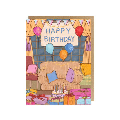 TPN-068 Retro Birthday Party Greeting Card