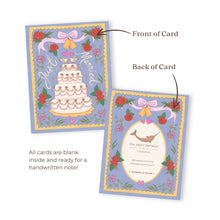 TPN-069 Just Married Vintage Wedding Cake Greeting Card