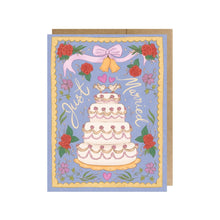 TPN-069 Just Married Vintage Wedding Cake Greeting Card