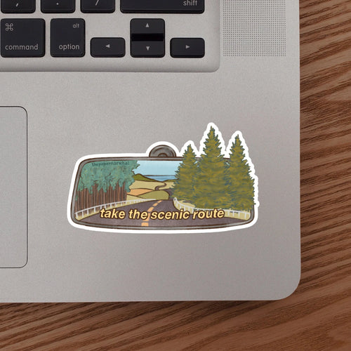 TPN-021 Take the Scenic Route - Adventure Quote Sticker