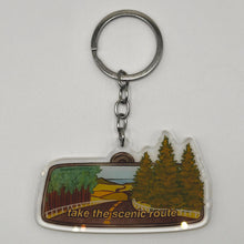 TPN-106 Take the Scenic Route Adventure Quote Keychain