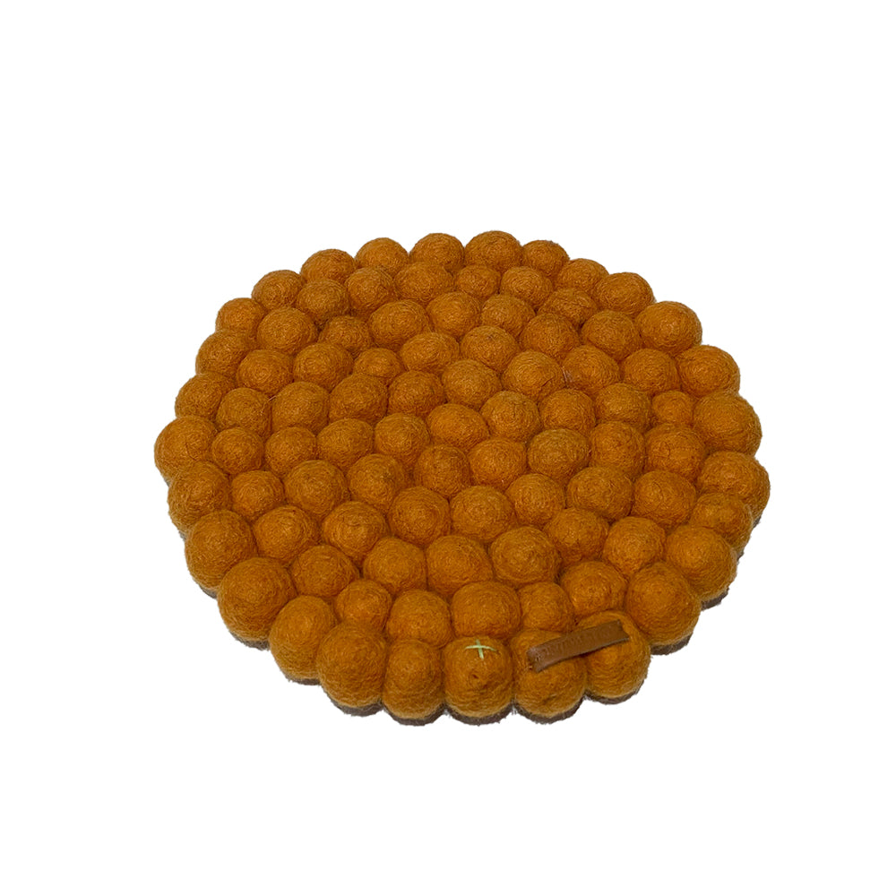 BF1-203 Orange _ Round Ball Trivet