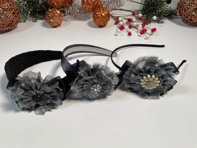 DM1-63 Black Flower Headband