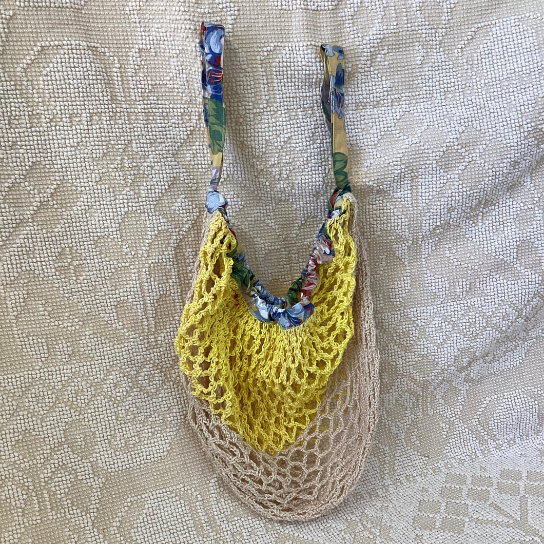DM2-009 Yellow / Brown French Market Bag