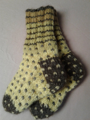 FC1-037 Slipper Socks / Yellow, Brown