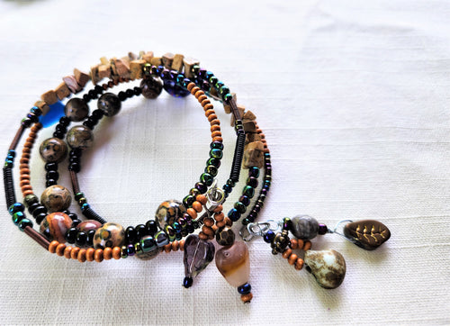 NM2-004  Bracelet Brown/ Purple