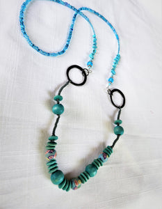 NM2-009 Necklace Blue / Metal / Stone