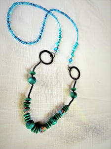NM2-009 Necklace Blue / Metal / Stone