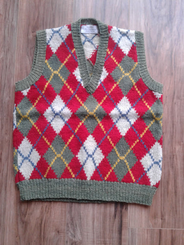 FC1-063 Argyle Vest Knitted