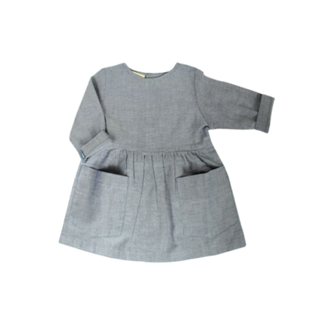 PC1-009 Navy Chambray Dress