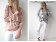 TB1-011 Ribbon Sweater by ByPias