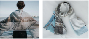LF1-Linen Scarf "Ice"