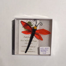 LD2-004  Dragonfly Ornament Fused Glass