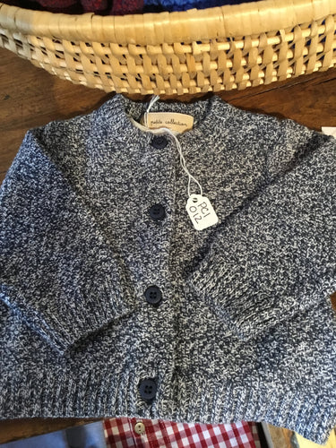 PC1-012 Navy/White Cardigan