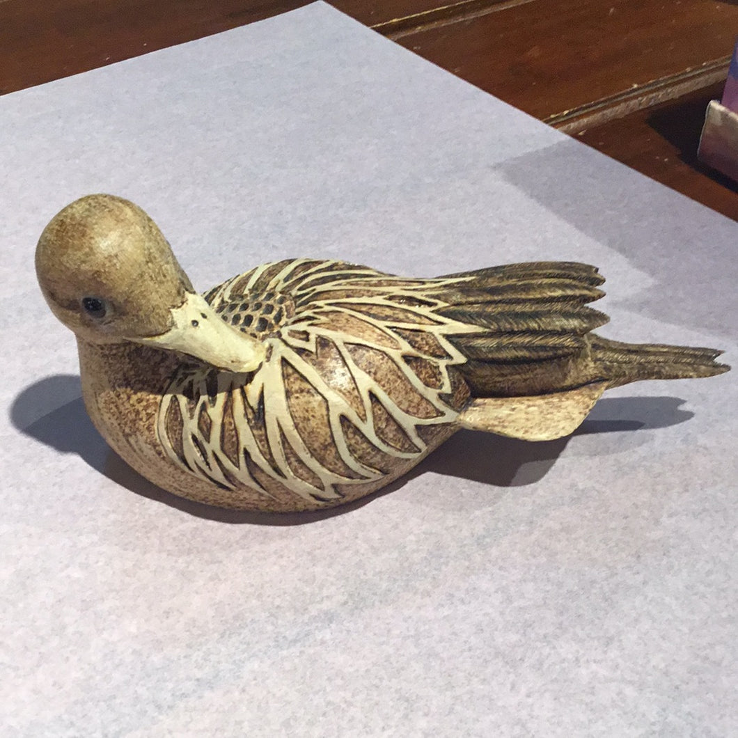 BJ1-018 Duck Pintail Wood Carving