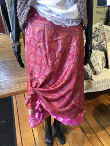 TB1-032 Silk, long Wrap Skirt by Guru