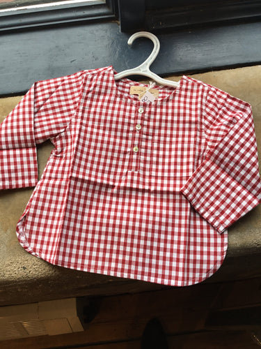 PC1-011 Red Gingham Top