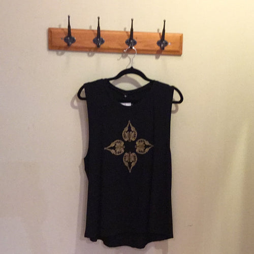 NM1-182 Ladies Muscle Tank – RHV Childs Pose * Black