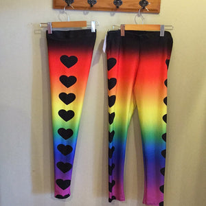 MT1-31 Leggings "Rainbow Hearts"